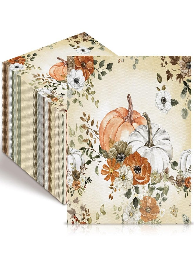 Janlaugh 100 Pcs Thanksgiving Paper Napkins Fall Cocktail Napkins Thanksgiving Disposable Beverage Autumn Guest Towel for Kitchen Bathroom Party Supplies(Autumn Pumpkin) - Image 1